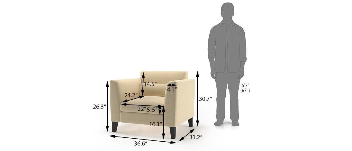 Alby 1 Seater Sofa - Mystic Gray - Urban Galleria