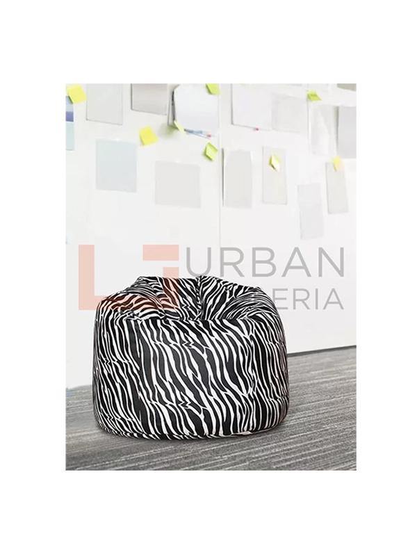 Artificial Leather Zebra Large Bean Bag - Urban Galleria