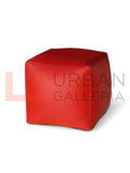 Artificial Leather Plain Square Stool Bean Bag - Urban Galleria