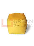 Artificial Leather Plain Square Stool Bean Bag - Urban Galleria
