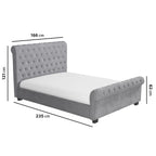 Sleigh Upholstery Double Bed