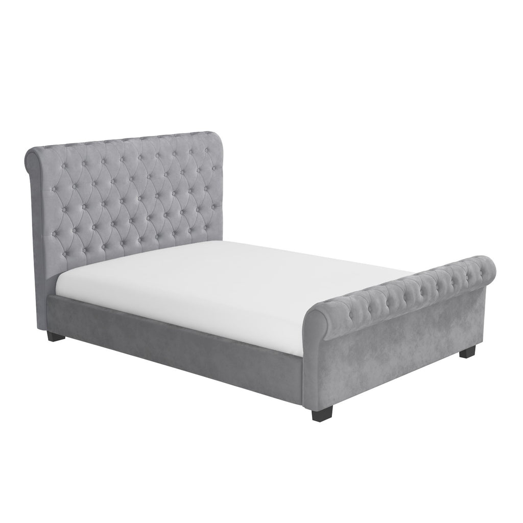 Sleigh Upholstery Double Bed