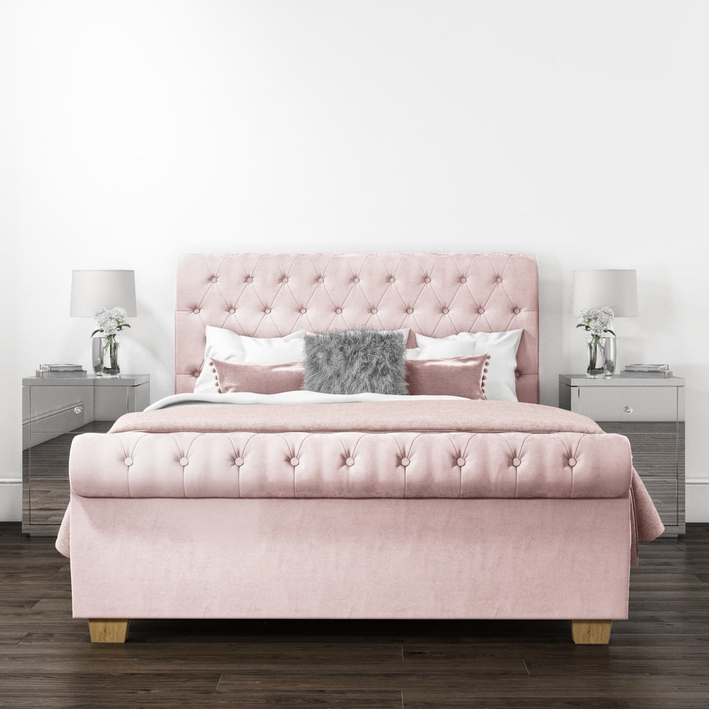 Sleigh Upholstery Double Bed