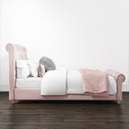 Sleigh Upholstery Double Bed