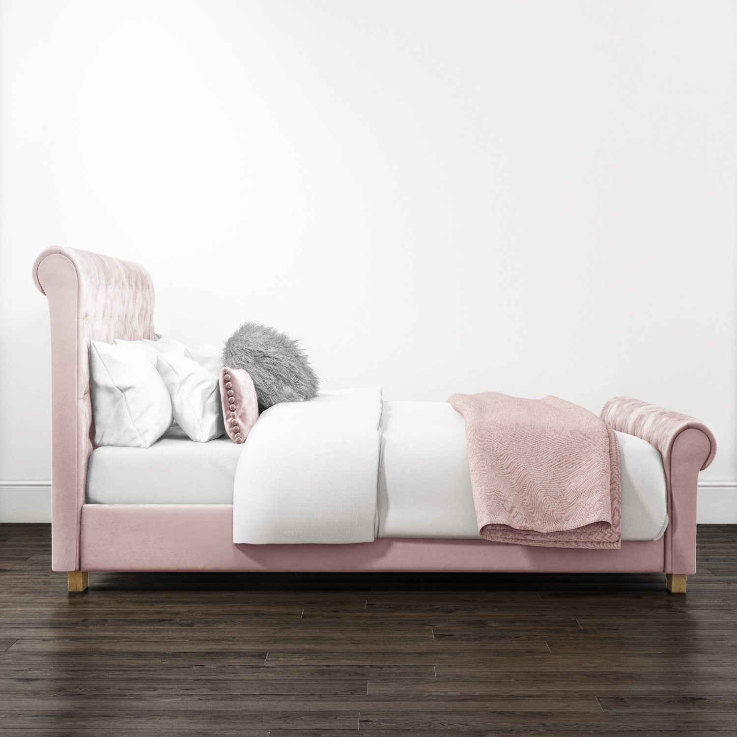 Sleigh Upholstery Double Bed