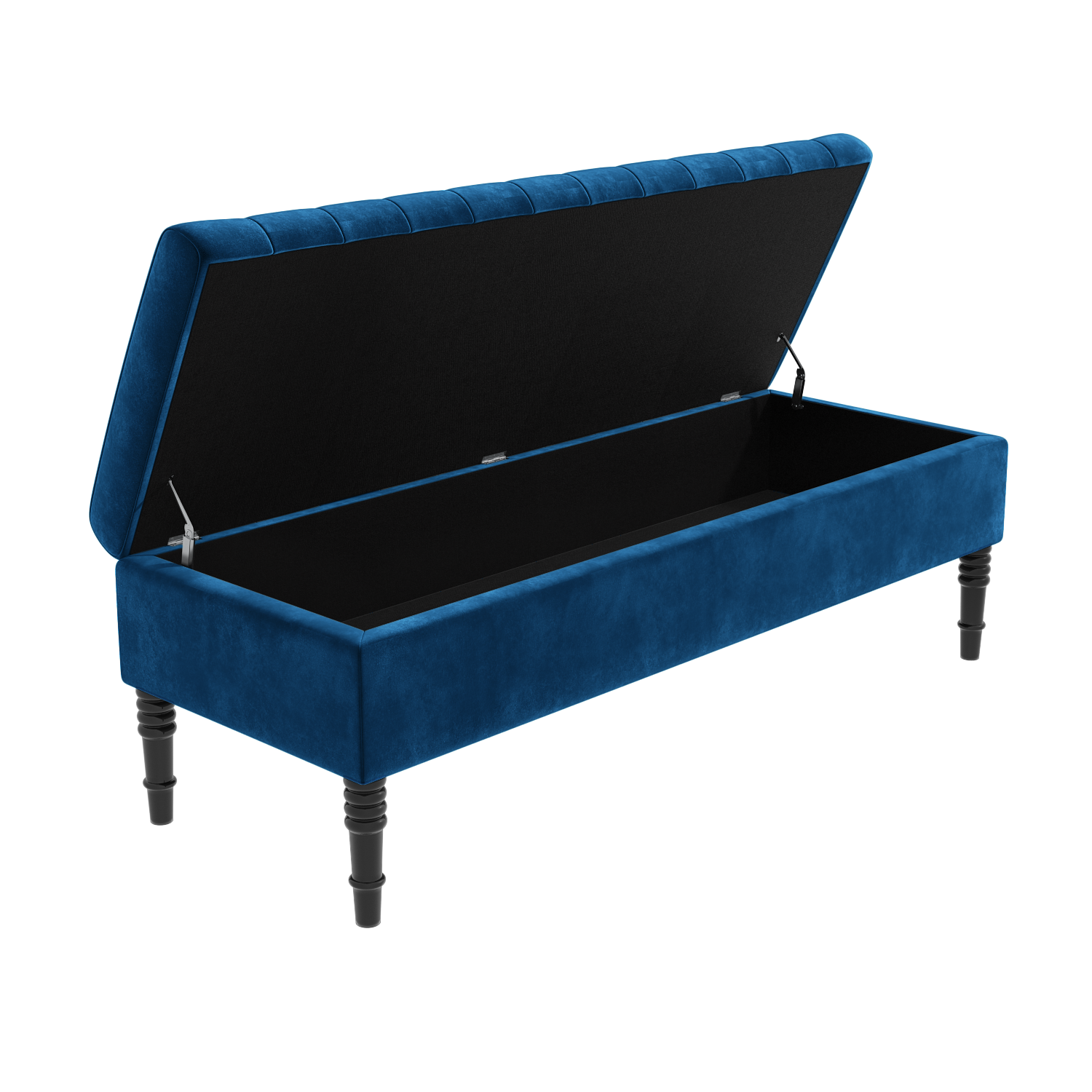 Velvet Striped Storage Settee