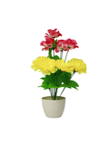 Spring Pot Planter-Yellow and pink flowers