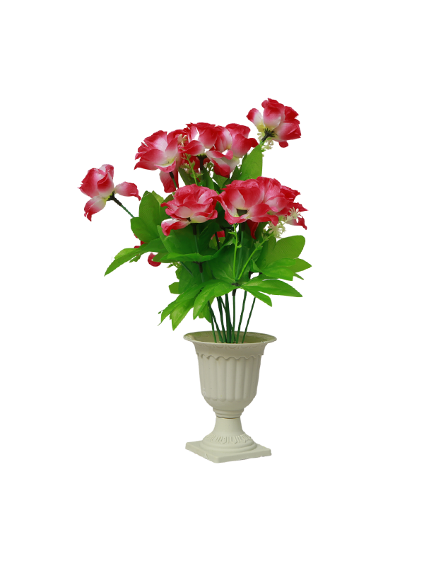 Fancy pot planter-Pink flowers