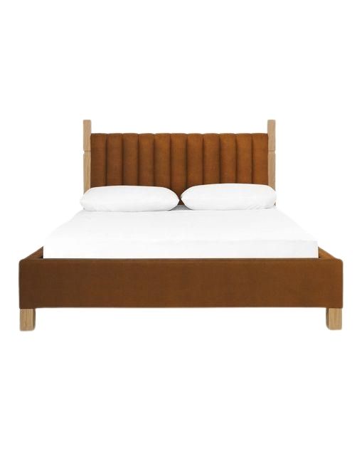 Jude Upholstered Bed (Brown)