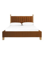 Jude Upholstered Bed (Brown)