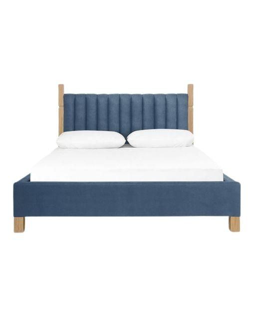 Jude Upholstered Bed (Blue)