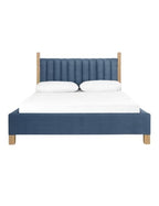 Jude Upholstered Bed (Blue)