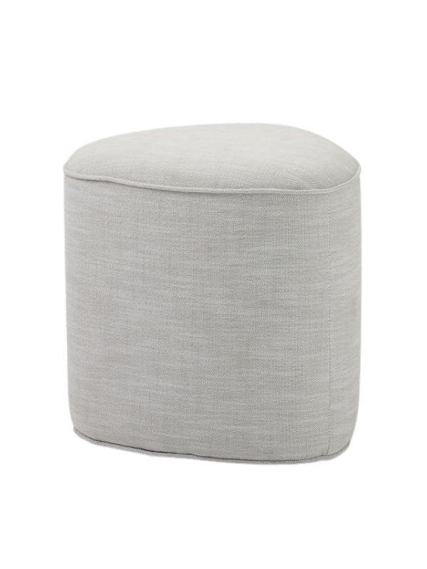 Lottie - Upholstered Gray Sofa Stool - Urban Galleria