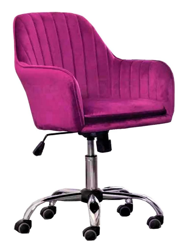 Fabric Metal Comfort Revolving Chair, Pink at Rs 3700 in New Delhi