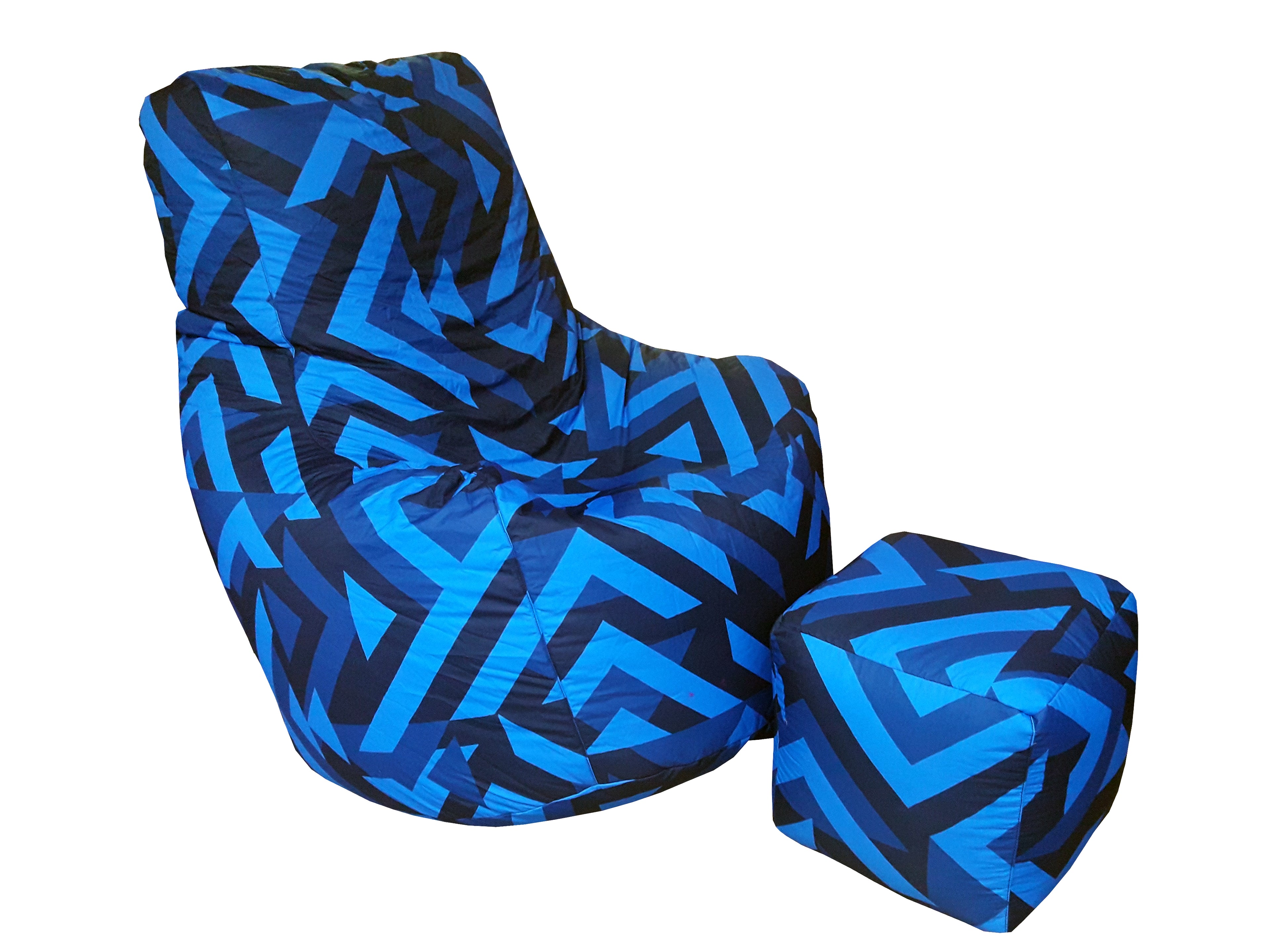 Blue Zebra Bean Bag