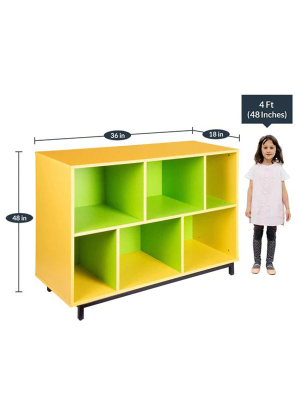 Connally Bookshelf in Yellow & Green Colour