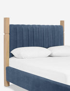 Jude Upholstered Bed (Blue)