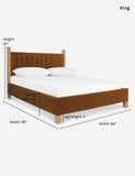 Jude Upholstered Bed (Brown)