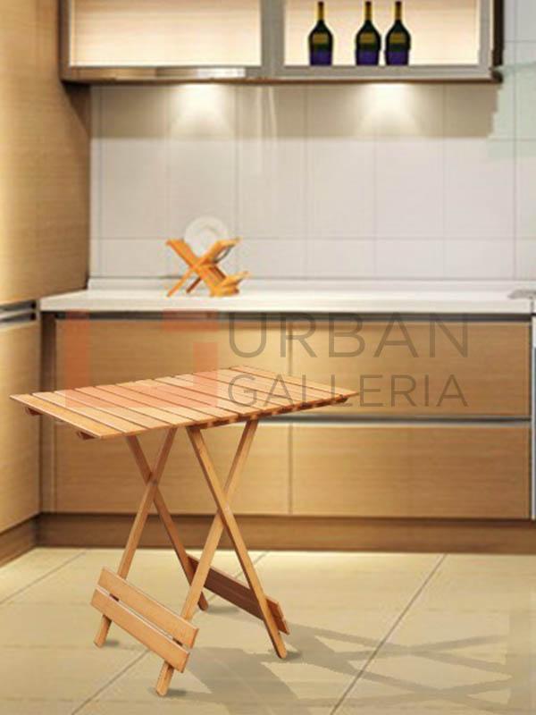 Beach Wood Folding Rectangle Table