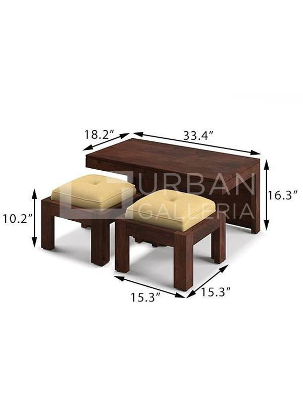 Conan Coffee Table with Stools