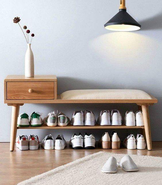 Stool on sale shoe storage