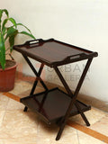 Double Dark Brown Folding Table