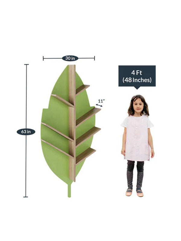 Leana Bookshelf Display Unit in Parrot Green