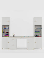 Salina Study Table in Frosty White