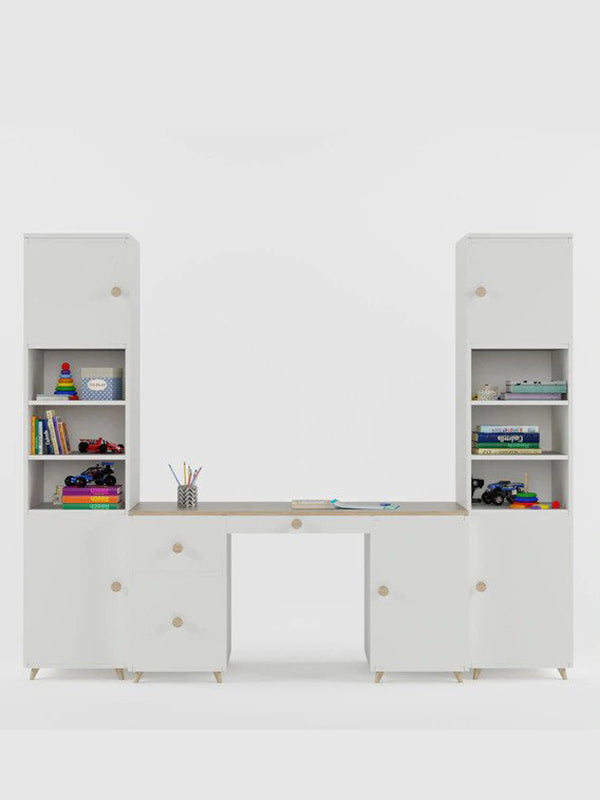 Salina Study Table in Frosty White