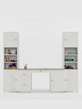 Salina Study Table in Frosty White