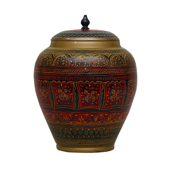 Boho Candy Jar - Red