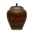 Boho Candy Jar - Red