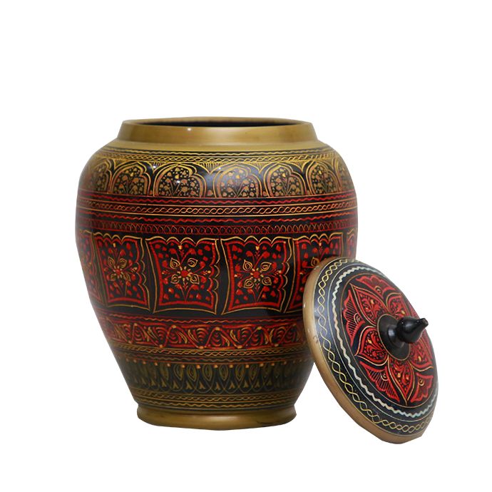 Boho Candy Jar - Red