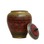 Boho Candy Jar - Red