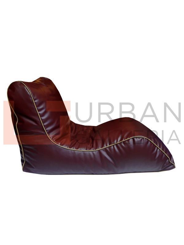 Leatherite long sitter bean bag