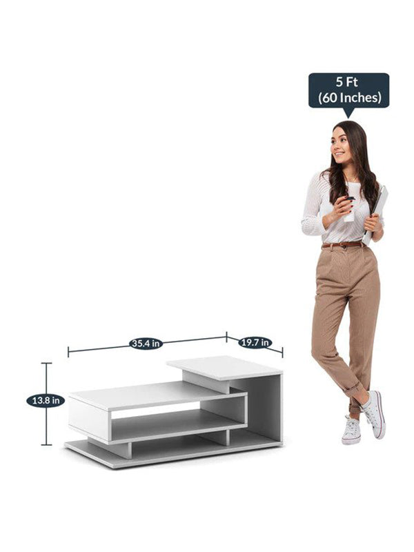 Erica Coffee Table In Frosty White Colour