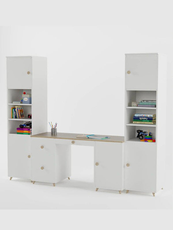 Salina Study Table in Frosty White