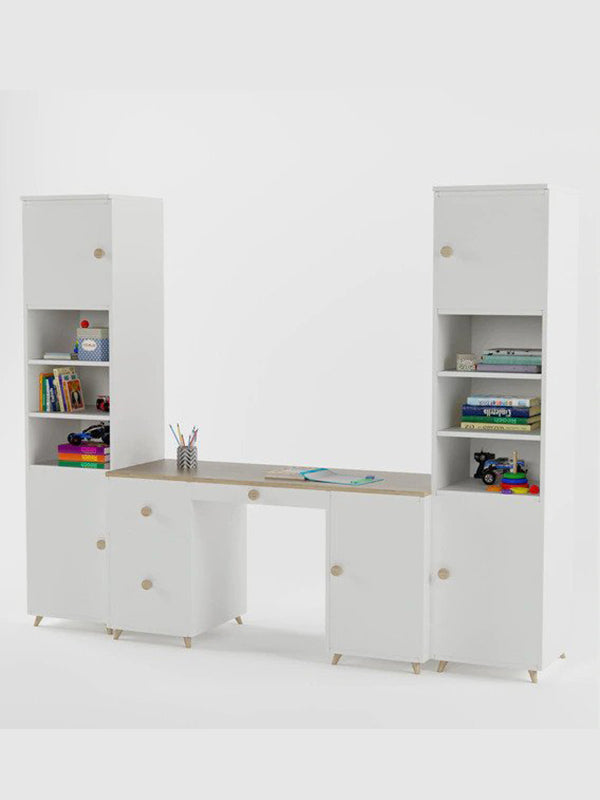 Salina Study Table in Frosty White