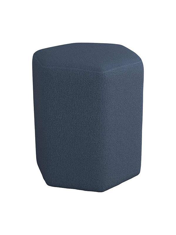 Stanley - Upholstered Oxford Blue Sofa Stool - Urban Galleria