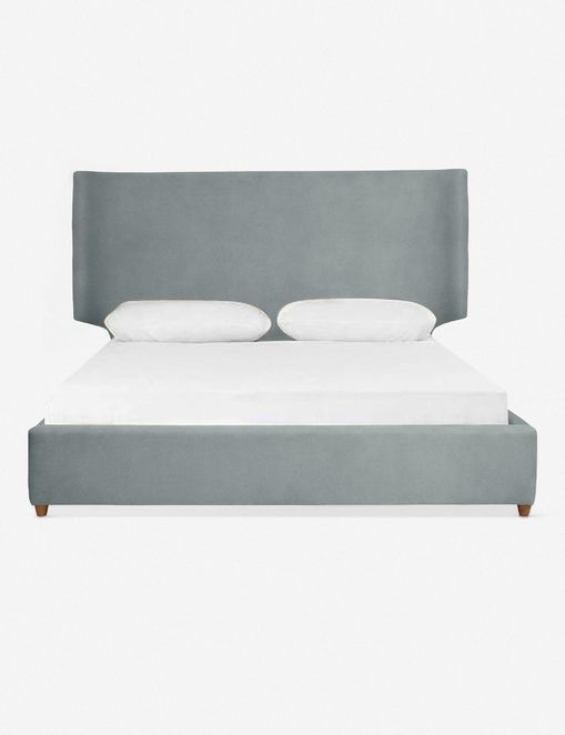 Melanie Upholstered Bed (Grey)